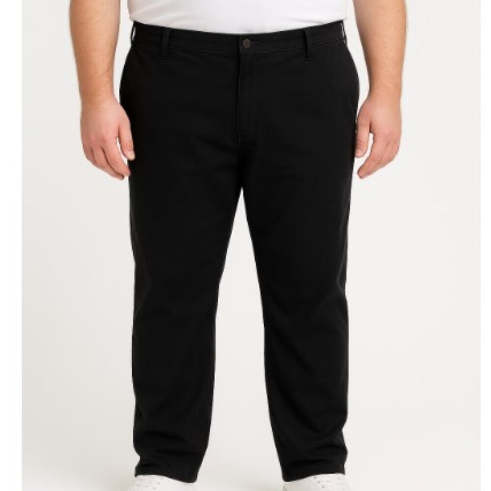 Lee Total Freedom Relaxed Fit Flat-Front Pants Black 42x30